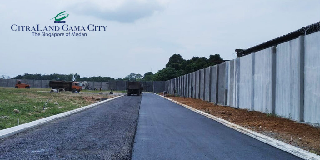 Pengaspalan Jalan di Kawasan Cluster Clarke Quay CLGC Medan